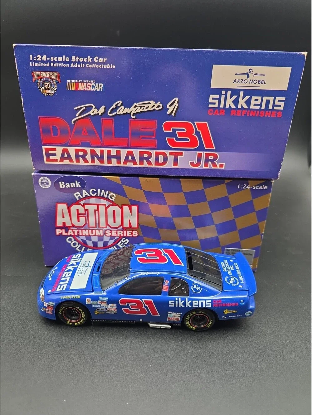 Action #31 Dale Earnhardt Jr Sikkens Car Refinishes 1998 Diecast Car Bank
